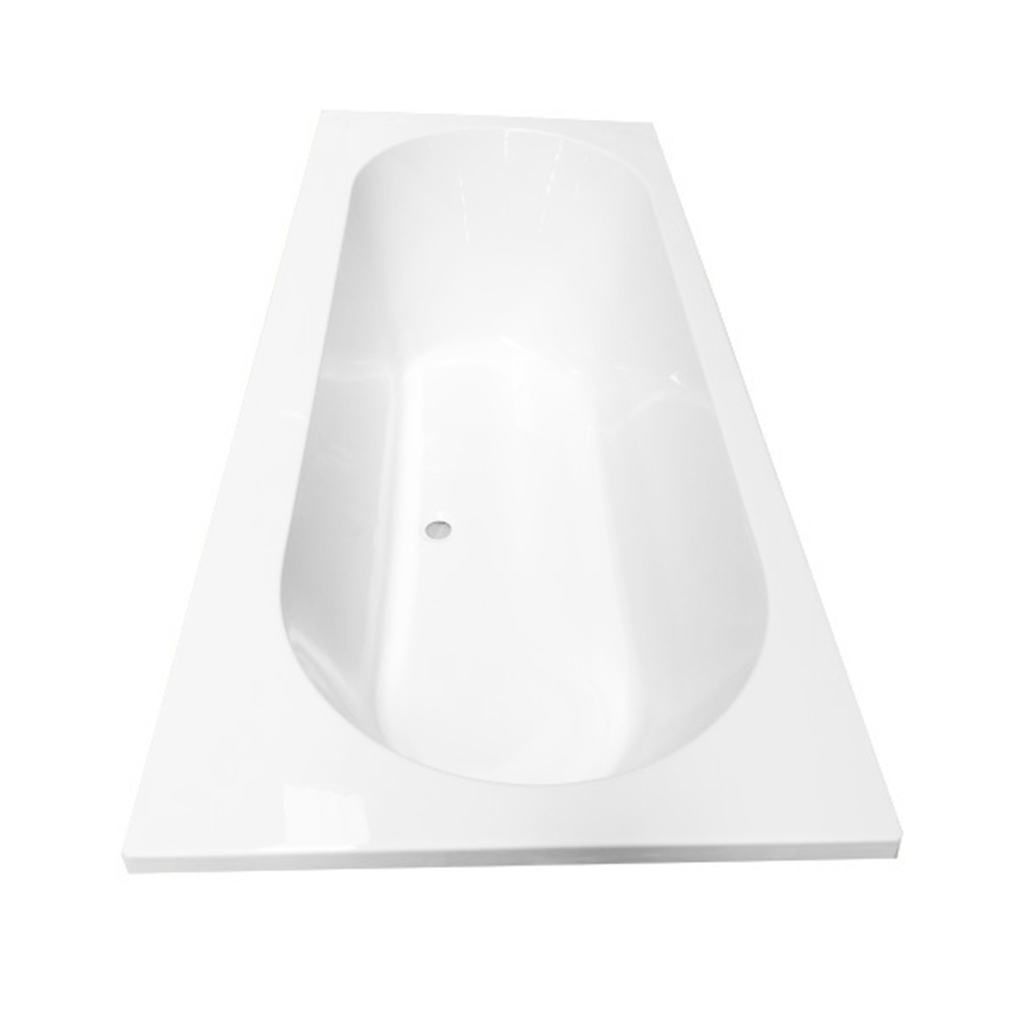 Wiesbaden Portus RD Inbouw Duo Ligbad Acryl Glans Wit 190cm